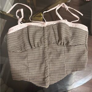 Stylish Houndstooth Crop Top